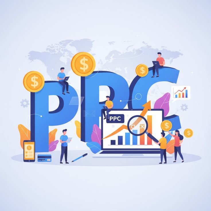 pay per click advertising auction diagram